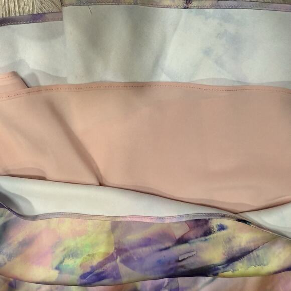 BHLDN Watercolor Strapless Midi Dress Pastel Slip Bias Cut Wedding Guest Size XS - Picture 10 of 11